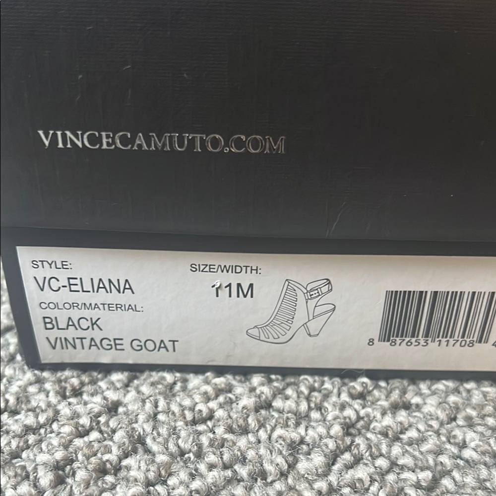 Vince Camuto Eliana Black Suede Strappy Women's Sandals. Size 11 - Picture 7 of 11